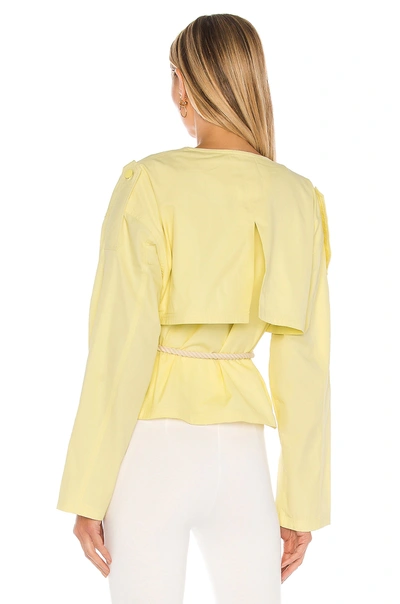 Shop L'academie The Armelle Jacket In Pale Yellow