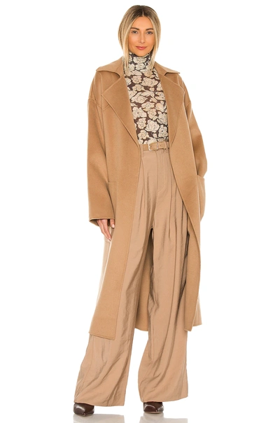 Shop Nanushka Alamo Coat In Camel