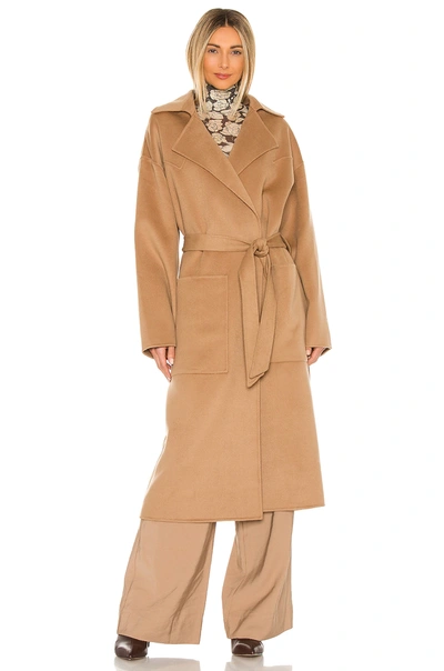 Shop Nanushka Alamo Coat In Camel