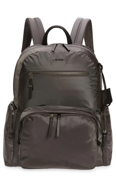 Shop Tumi Voyager Carson Nylon Backpack In Iron/ Black