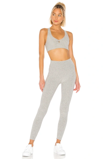 Beyond Yoga Spacedye Caught In The Midi High Waisted Legging - Silver Mist In Silver Mist