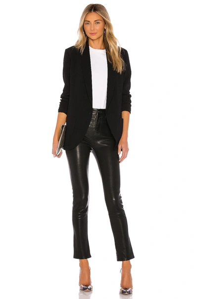 Amanda Uprichard Shawl Collar Blazer In Black