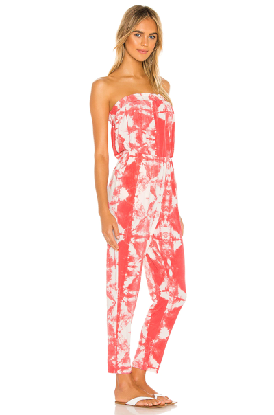 Shop 1.state Strapless Tie Dye Knit Jumpsuit In Cactus Bud