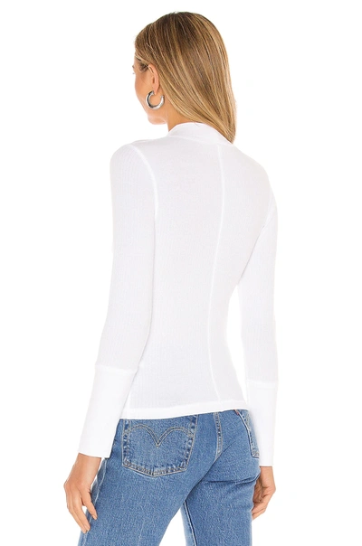Free People The Rickie Mock Neck T-shirt In White