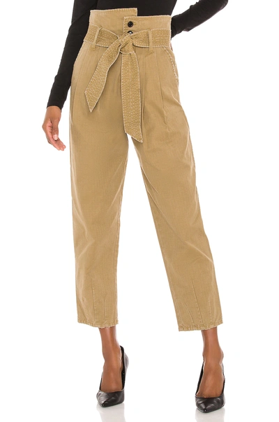 Shop Marissa Webb Piper Peg Legged Vintage Washed Pant In Khaki Green