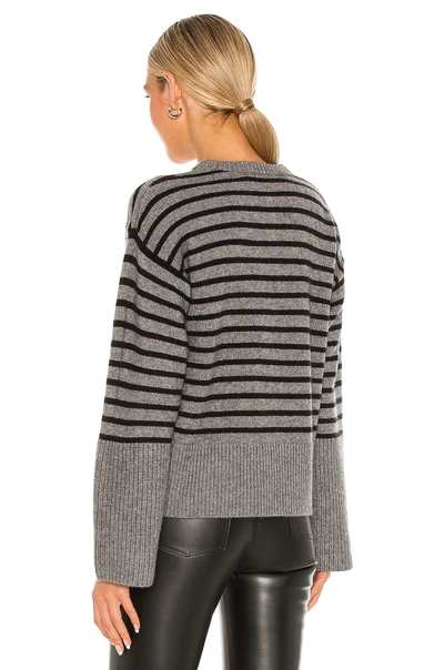 Shop Equipment Chantine Striped Sweater In Grey & True Black