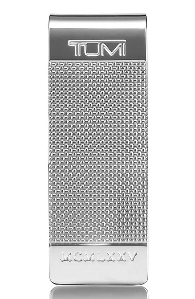 Shop Tumi Ballistic Etched Money Clip In Silver