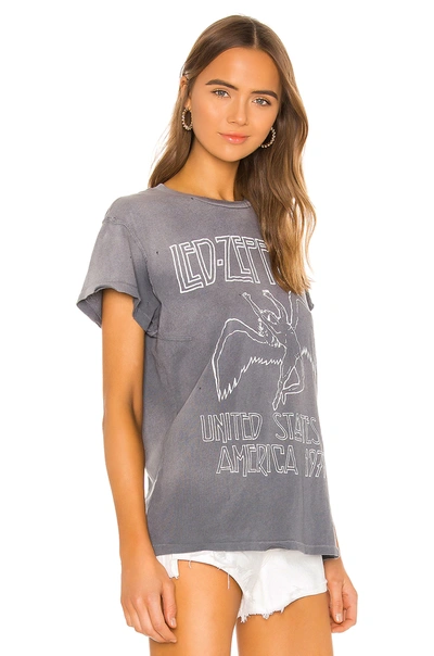 Shop Madeworn Led Zeppelin United '77 Crew Tee In Charcoal