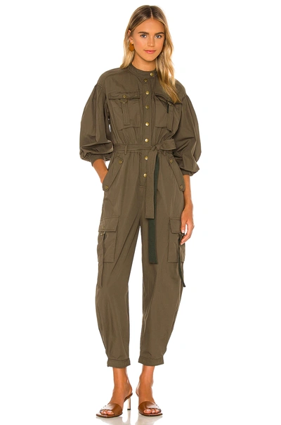 Shop Ulla Johnson Reverie Jumpsuit In Fatigue