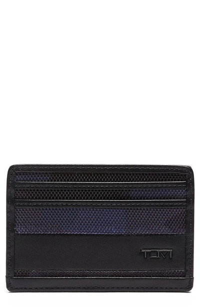 Shop Tumi Alpha Slim Card Case In Navy Camo/ Black