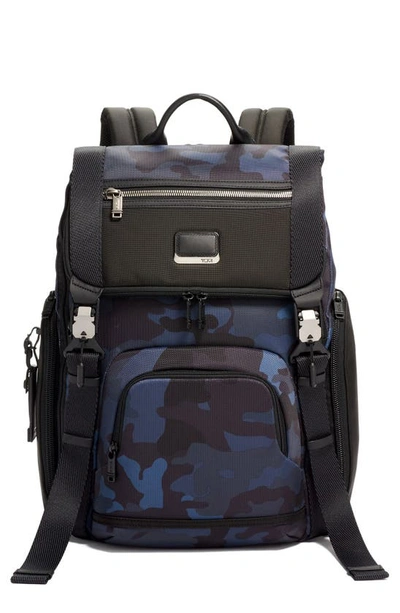 Shop Tumi Alpha Bravo Lark Backpack In Navy Camouflage