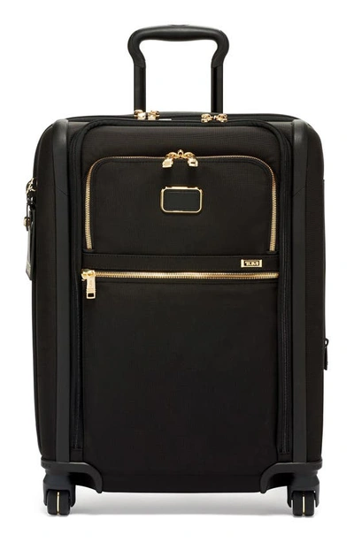 Shop Tumi Alpha 3 22-inch Wheeled Dual Access Continental Carry-on Bag In Black/ Gold