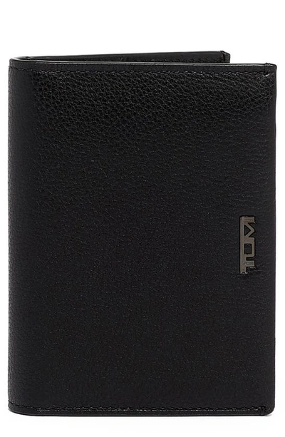 Shop Tumi Nassau L-fold Leather Wallet In Black Texture