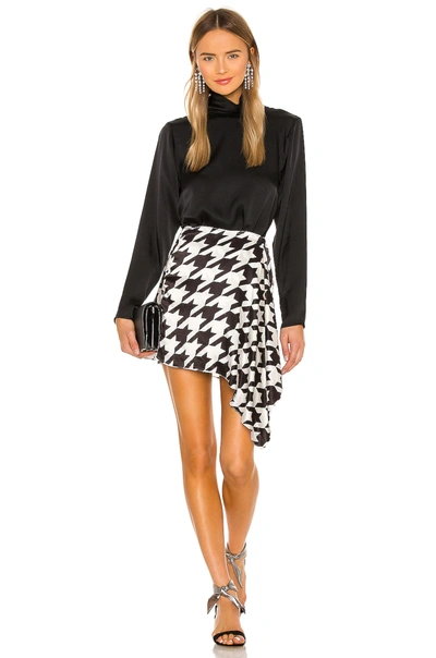 Shop Sau Lee Barbara Skirt In Black & White