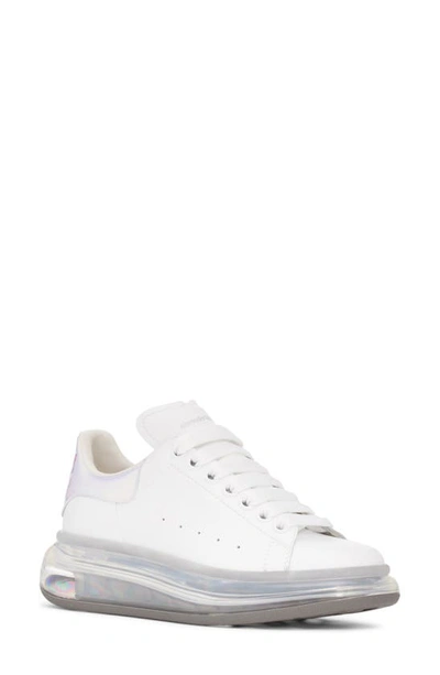 Shop Alexander Mcqueen Iridescent Platform Sneaker In 9035 White/ Multi