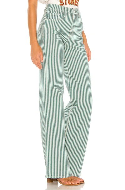 Shop Free People Astoria Wide Leg Jeans In Peppermint Stripe