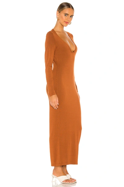 L'academie Deena Maxi Dress In Brown