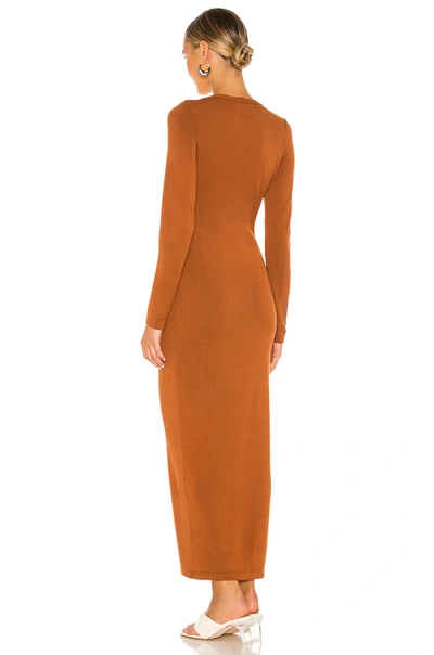 Shop L'academie Deena Maxi Dress In Brown