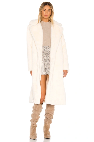 Shop Apparis Mona Faux Fur Coat In Ivory