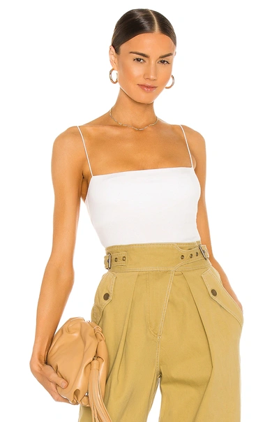 Enza Costa Supima Cotton Essential Strappy Tank In White In White