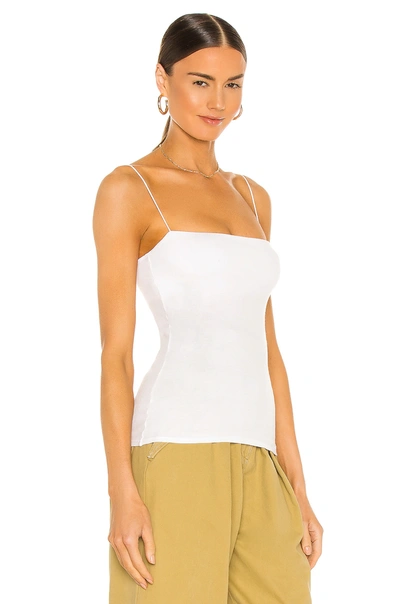 Enza Costa Supima Cotton Essential Strappy Tank In White In White