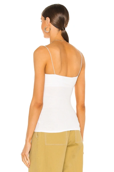 Enza Costa Supima Cotton Essential Strappy Tank In White In White