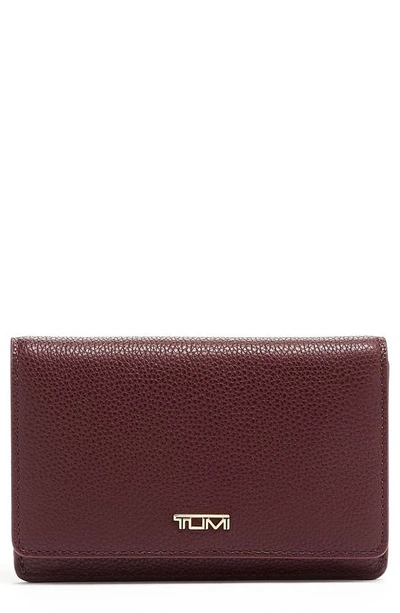 Shop Tumi Belden Leather Wallet In Cordovan