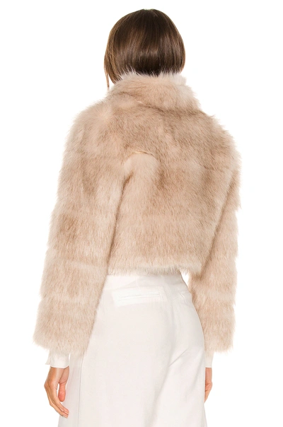 Shop Nookie Tatiana Faux Fur Jacket In Cream