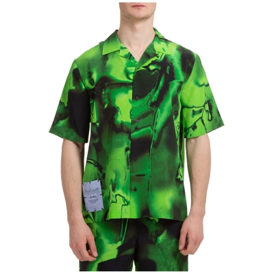 Shop Mcq By Alexander Mcqueen Men's Short Sleeve Shirt  T-shirt Fantasma In Green