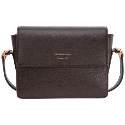 Shop Emporio Armani Women's Leather Shoulder Bag In Brown