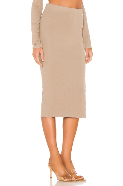 Shop Cotton Citizen X Revolve Melbourne Midi Skirt With Slit In Sand Dollar