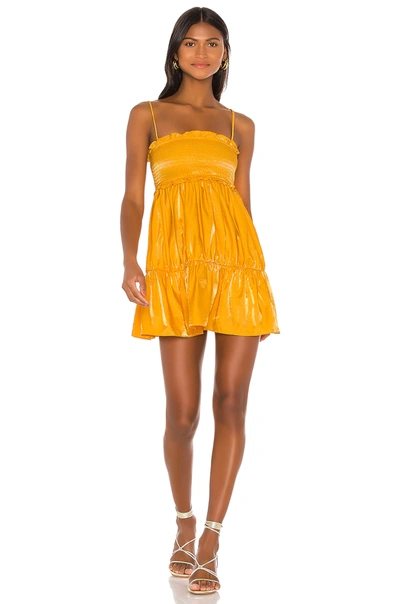 Shop Lovers & Friends Radcliffe Mini Dress In Mango Orange