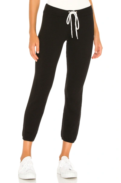 Monrow Supersoft Vintage Sweatpant In Black