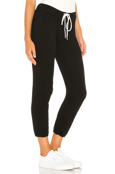 Monrow Supersoft Vintage Sweatpant In Black