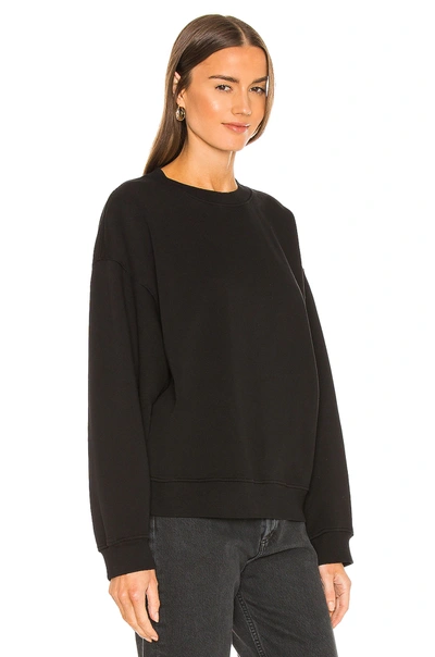Shop Agolde Nolan Drop Shoulder Sweatshirt In Black