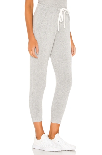 Splits59 Reena 7/8 Fleece Sweatpant - Heather Grey/off White - Size L In Heather Grey