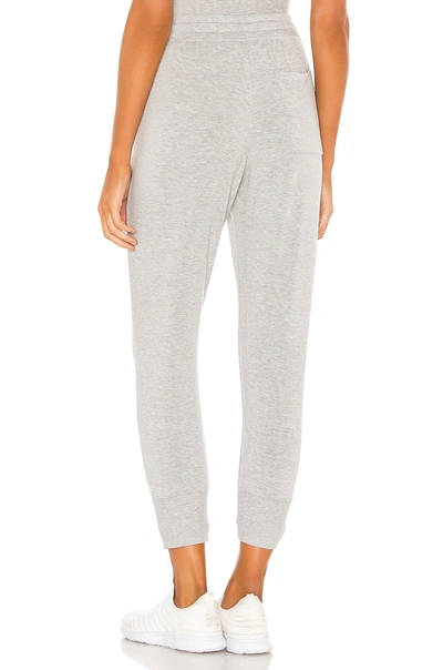 Splits59 Reena 7/8 Fleece Sweatpant - Heather Grey/off White - Size L In Heather Grey