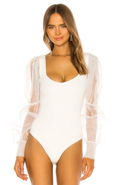 Shop Nbd Blaine Bodysuit In White
