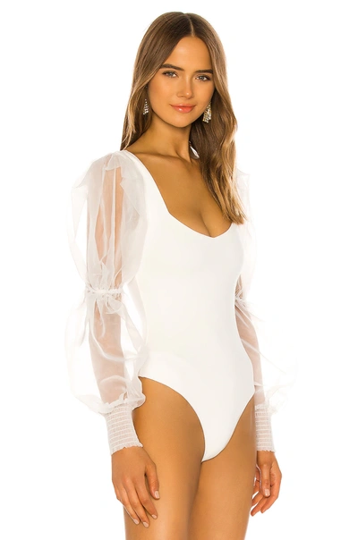 Shop Nbd Blaine Bodysuit In White