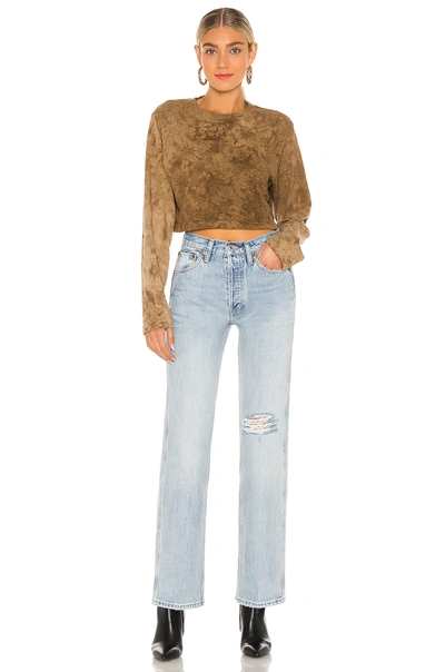 Shop Cotton Citizen Tokyo Crop Long Sleeve In Toffee Crystal