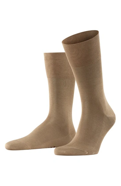 Shop Falke Tiago Cotton Dress Socks In Camel Hair