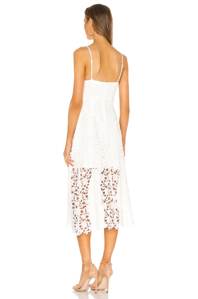 Shop Astr Lace A Line Midi Dress In White