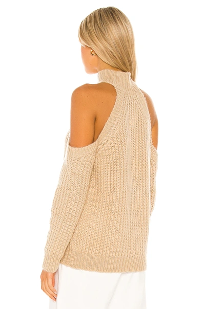 Shop Majorelle Estrid Cold Shoulder Sweater In Camel