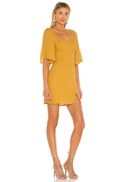 Shop House Of Harlow 1960 X Revolve Imani Mini Dress In Mustard