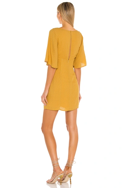 Shop House Of Harlow 1960 X Revolve Imani Mini Dress In Mustard