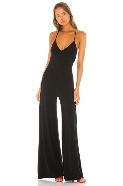 Shop Norma Kamali Low Back Slip Jumpsuit In Black