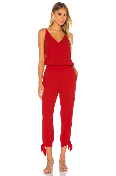 Shop Amanda Uprichard Seville Jumpsuit In Lipstick