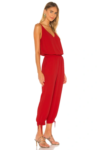 Amanda Uprichard Seville Jumpsuit In Lipstick