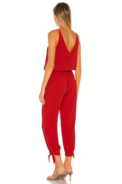 Amanda Uprichard Seville Jumpsuit In Lipstick