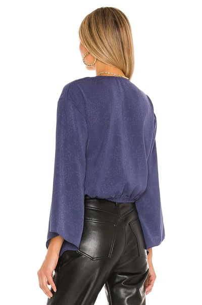 Shop House Of Harlow 1960 X Revolve Majori Blouse In Navy Blue